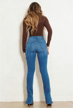 Load image into Gallery viewer, Vero Side Slit Slim Bootcut Jeans