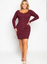 Load image into Gallery viewer, Valerie a plus Size Dress-Burgundy